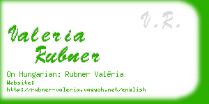 valeria rubner business card