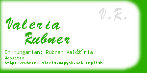 valeria rubner business card